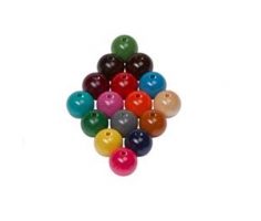 Perline di legno colorate 20 mm 100 pezzi