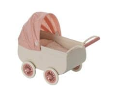 Carrozzina per topolino bebè Corallo Maileg