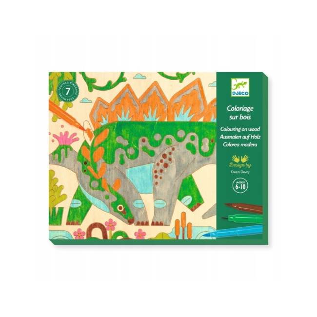 Coloro su legno djeco dinosauri colorati