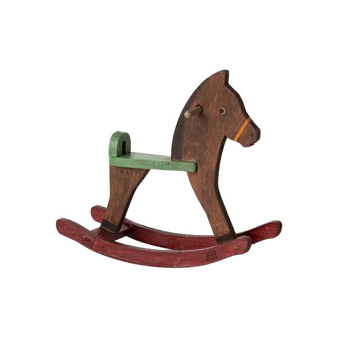 cavallo a dondolo maileg marrone topo gioco